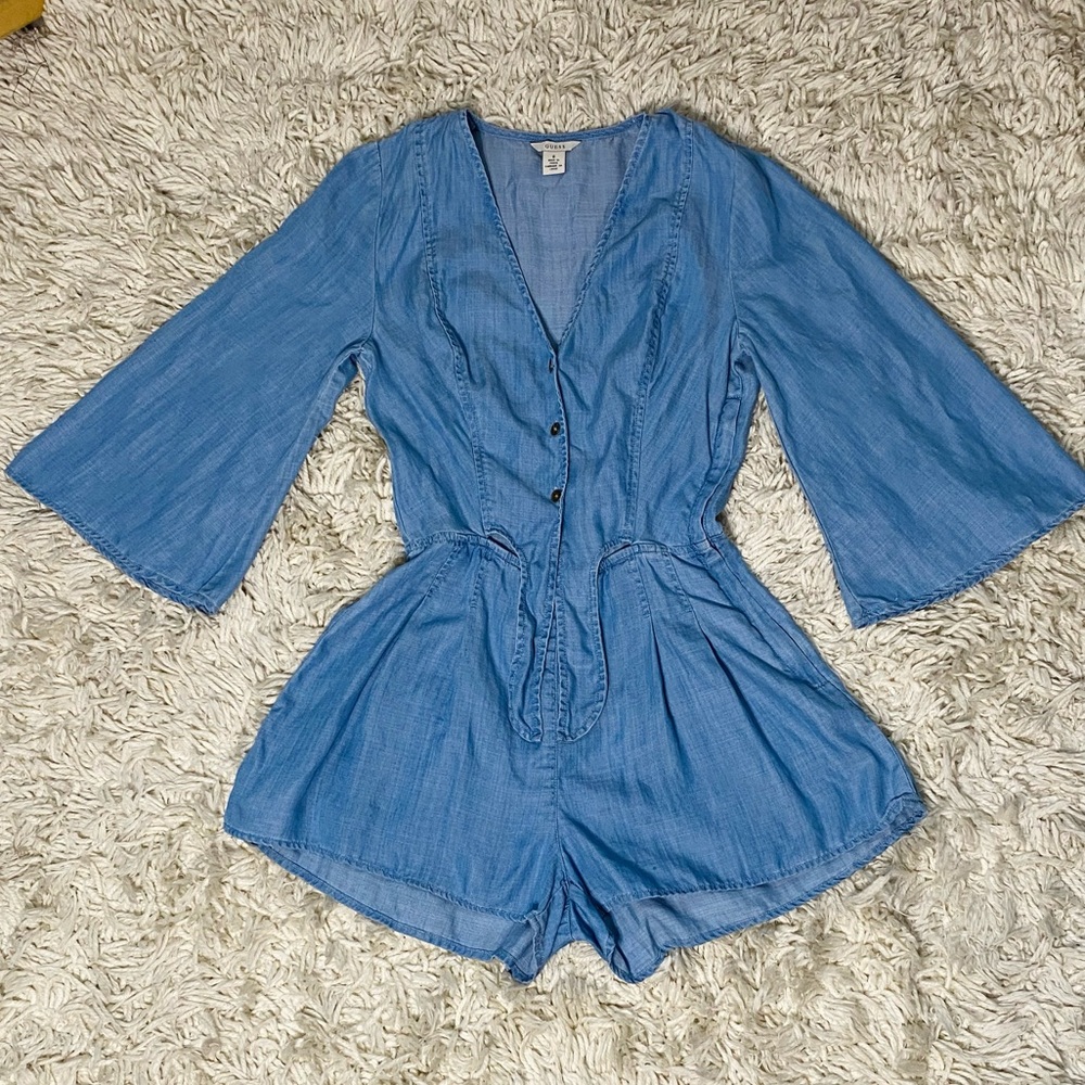 Guess Light Blue Denim Jumpsuit